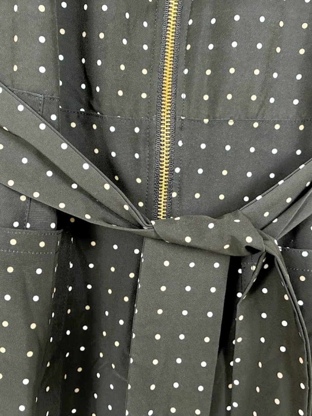Albion Fit City Jumpsuit in Dotty Black Polka Dot - Size Medium Petite NWT $148 - Picture 6 of 10